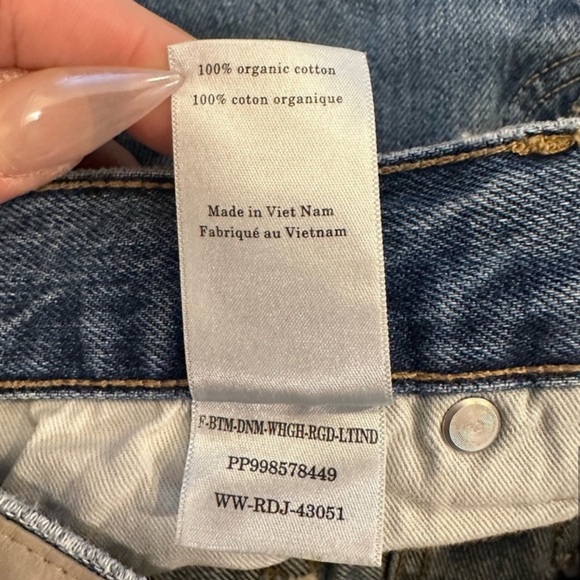 EVERLANE The Rigid Way High Jean Light Indigo Jeans Size 30 Regular - Picture 7 of 11